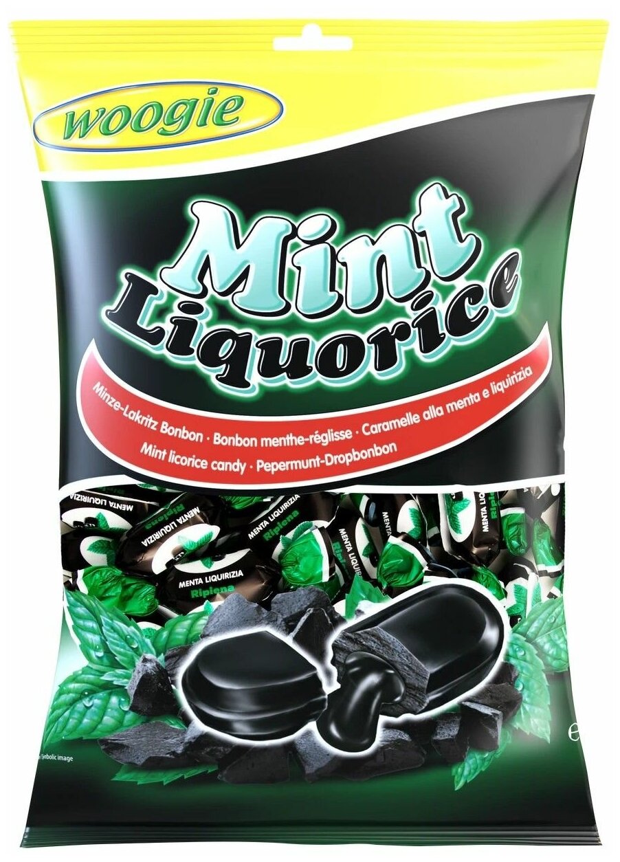 Карамель леденцовая со вкусом мяты и лакрицы Mint Liquorice 2шт по 250гр - фотография № 3