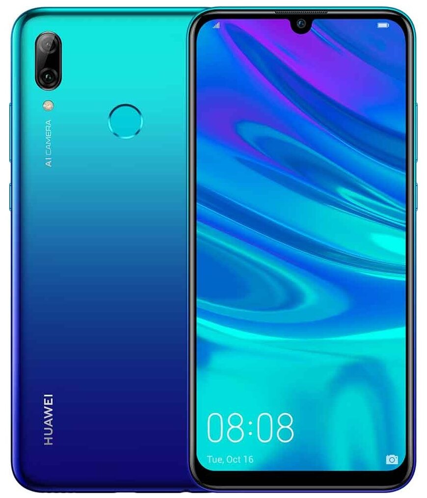 Смартфон HUAWEI P Smart 2019 3/32 ГБ, Dual nano SIM, ярко-голубой