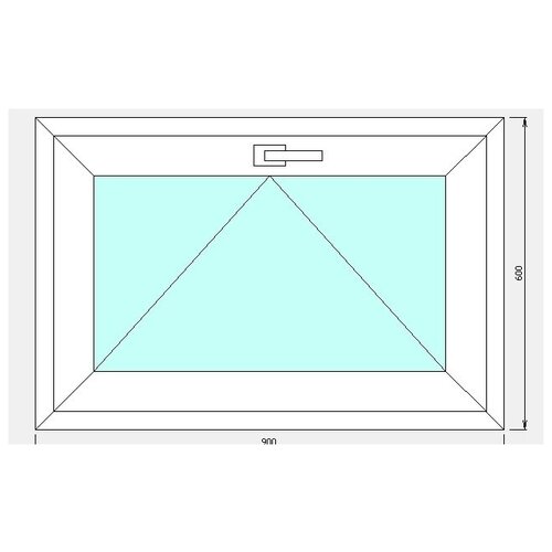 ПВХ окно ш900*в600