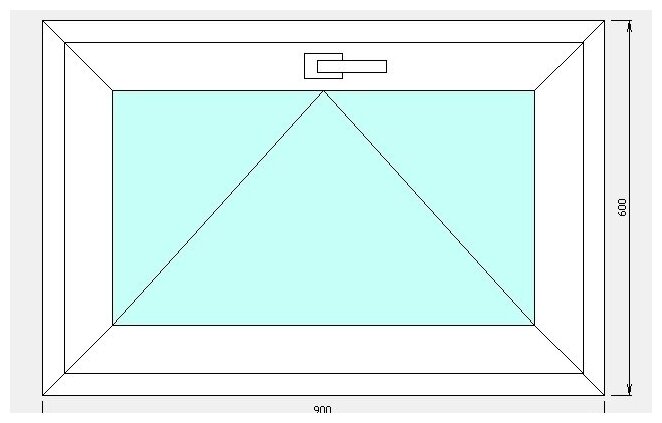ПВХ окно ш900*в600