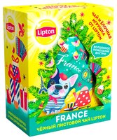 Чай черный Lipton Новогодняя елочка France подарочный набор, 20 г