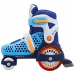 Коньки роликовые для мальчика Reaction Junior Boy Kids' inline skates, S20ERERS014-MQ, синий, голубой, размер 29-32 - изображение