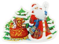 Фигура Феникс Present Дед Мороз и медвежонок со светодиодной подсветкой