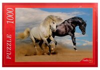 Пазл Рыжий кот Две лошади (РК1000-7794) , элементов: 1000 шт.