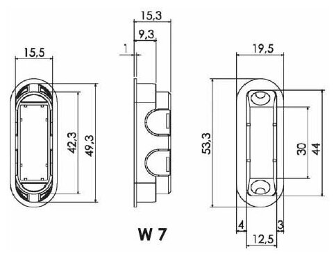 TWICE M1885 AB, защелка магнитная для раздвижной системы TWICE, цвет - бронза - фотография № 5