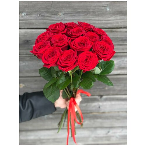 Розы Премиум 15 шт красные 49 см - Просто роза ру