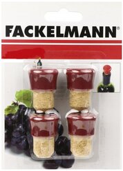 Пробка Fackelmann 49557 4 шт, красный