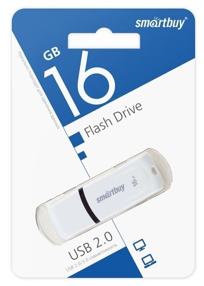 USB флешка Smartbuy 16Gb Paean white USB 2 0