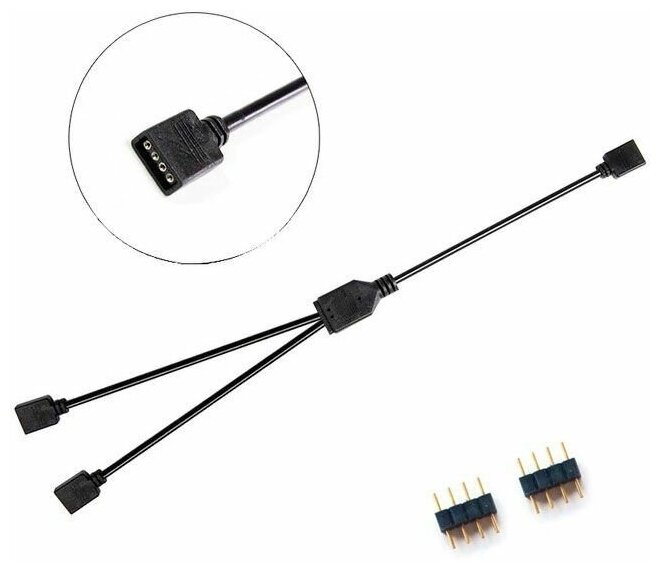 Удлинитель/Разветвитель RGB 12v4pin 1 в 2