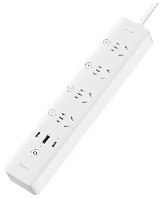 Умный удлинитель Xiaomi Gosund Smart Power Strip 4 розетки, USB, 2 порта Type-C White (CP5Pro)