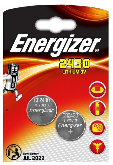 Элемент Питания Energizer Cr2430 2430-Bl2 (Б2/20) Energizer арт. 2430BL2