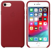 Чехол Apple кожаный для iPhone 8 / 7 bright orange