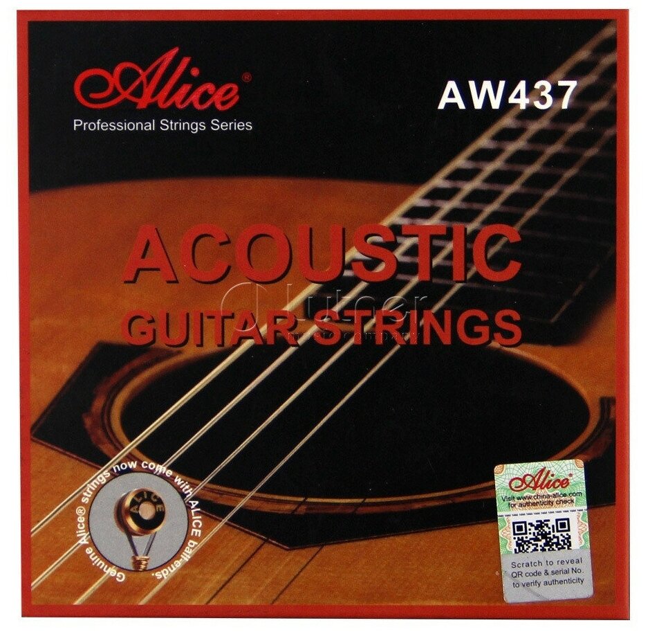 Струны для акустической гитары ALICE AW437 12-53, легкое ? натяжение