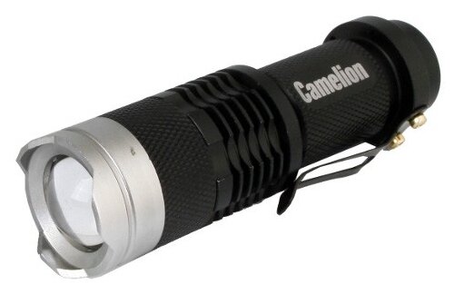 Camelion LED5135 фонарь, черный, LED Xpe, Zoom, 3 реж 1XLR6 в компл., алюм.,откр. блистер 12915