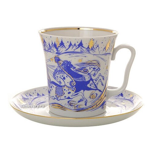 Бокал с блюдцем форма Ленинградский рисунок Тройка Императорский фарфоровый завод 3214₽