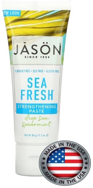 Jason Natural, Sea Fresh, укрепляющая зубная паста, со вкусом мяты, 85 г