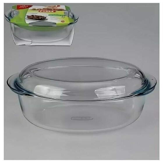 Утятница СВЧ овал 4.0Л PYREX - фотография № 2