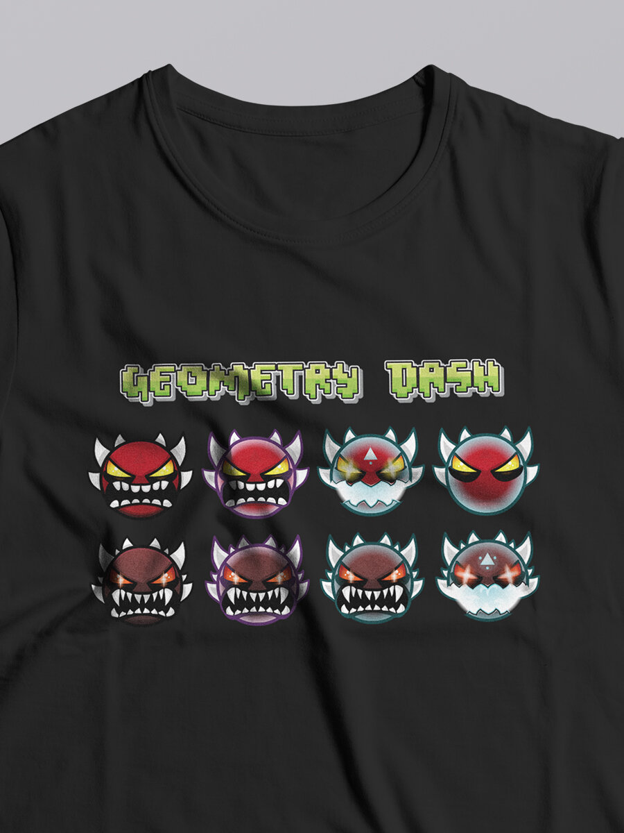 Термонаклейка термотрансфер Принт Стикер Pack "Geometry Dash Faces" — фото 1