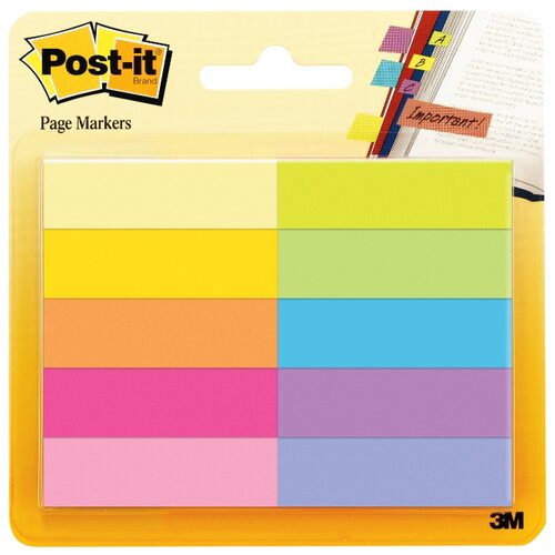 фото Post-it Закладки, 12,7мм, 10 цветов, 50 штук (670-10AB)
