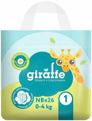 Подгузники Giraffe NB 0-4кг 6шт