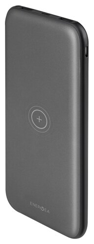 Беспроводной внешний аккумулятор EnergEA Slimpac, 8000 mAh, 2USB, Input USB-C/Micro-USB, Gunmetal