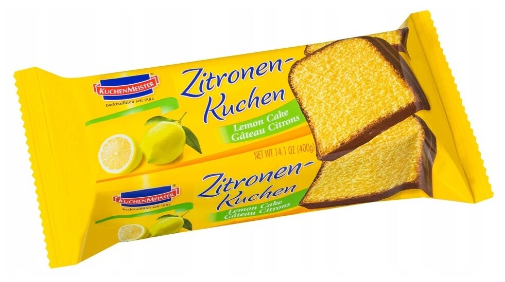 Кекс KuchenMeister Lemon Cake со вкусом лимона, 400г