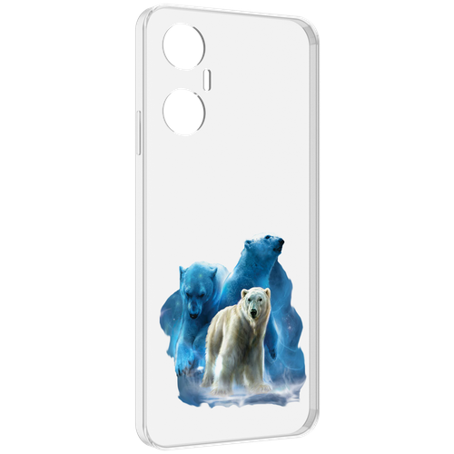 Чехол MyPads полярный медведь для Infinix Hot 20 5G задняя-панель-накладка-бампер