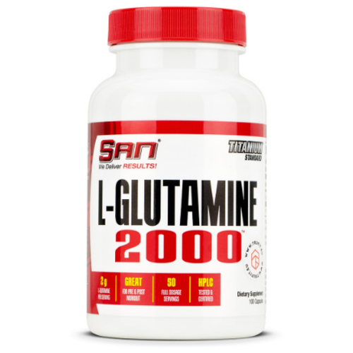 фото Глютамин san l- glutamine 2000, 100 капсул s.a.n.