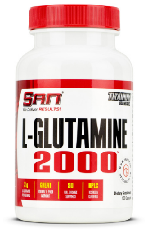 Глютамин SAN L- Glutamine 2000, 100 капсул