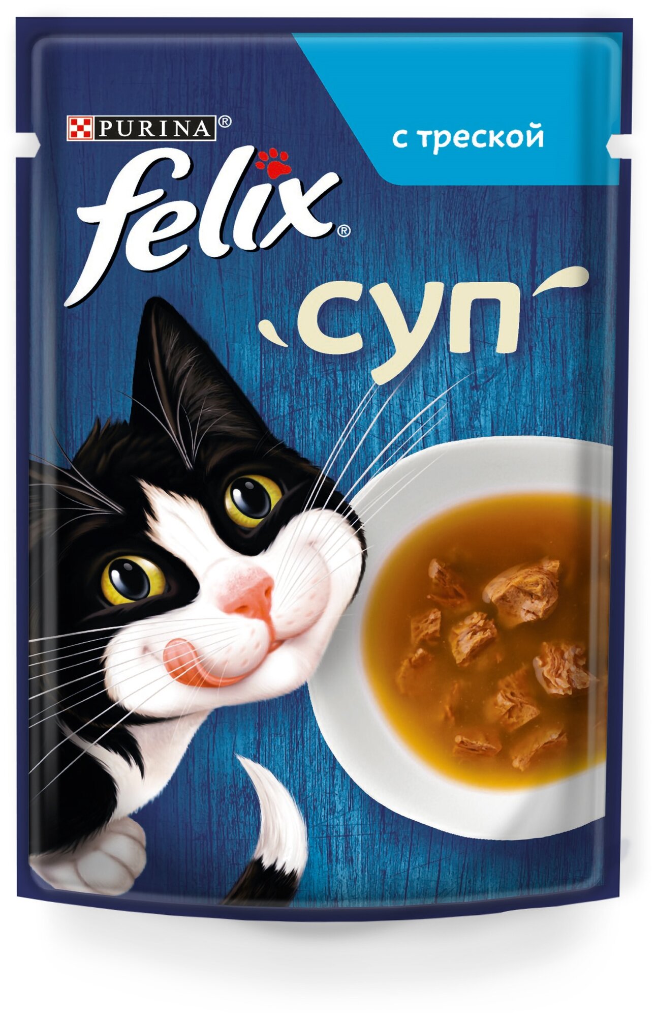 Влажный корм Felix Суп для взрослых кошек, с треской 48г х 36 - фотография № 4