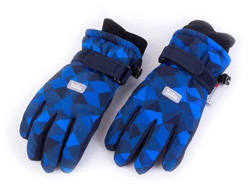 Перчатки TuTu зимние, светоотражающие детали, мембранные, размер 4-6, синий