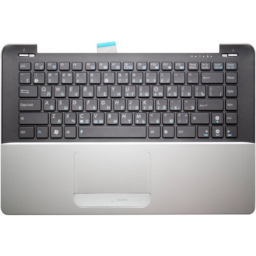 Клавиатура для ноутбука Asus UX30, UX30S черная, верхняя панель в сборе (серебряная) клавиатура для ноутбука asus x502 x502ca черная верхняя панель в сборе черная