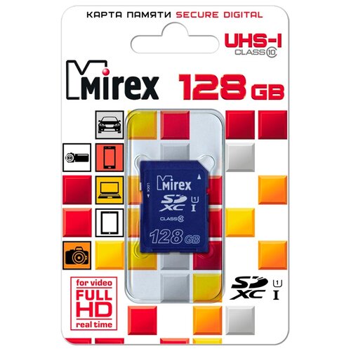 Карта памяти Mirex SDXC Class 10 UHS-I U1 128GB
