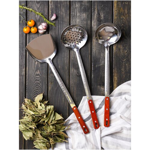 Набор для казана/ Шумовка для казана/ Половник для казана/ Лопатка для казана