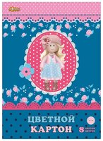 Цветной картон Doll №1 School, A4, 8 л., 8 цв.