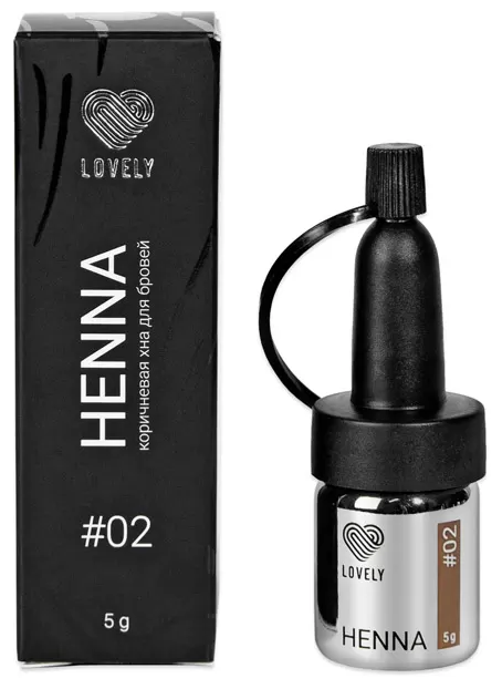 Lovely Хна для бровей Henna коричневая №02, 5 г