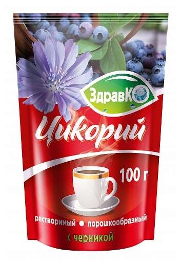 ЗдравКо Цикорий растворимый с черникой, 100 г