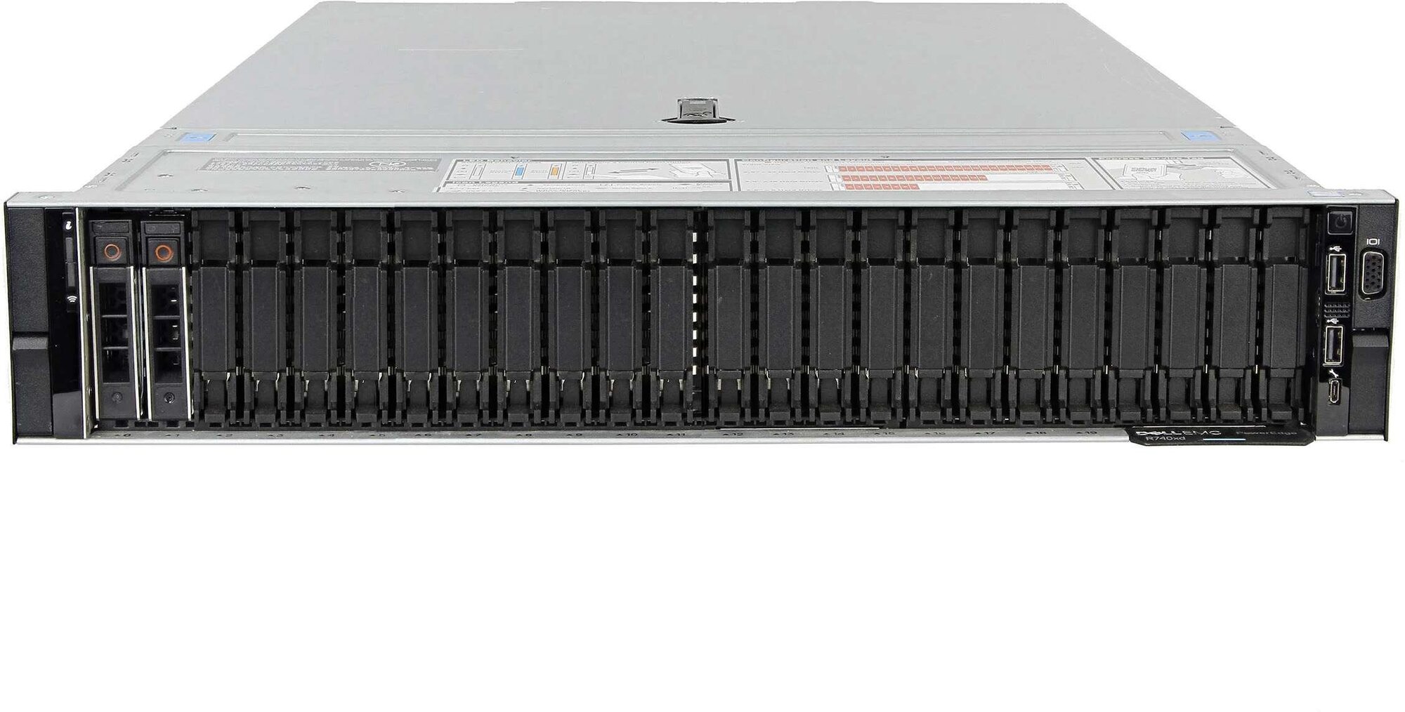 Сервер DELL PowerEdge R740xd 28SFF; 2xXeon 6150 Gold(18 Core, 2.7/3.7 GHz), 384GB, Perc H730p, 2x750W