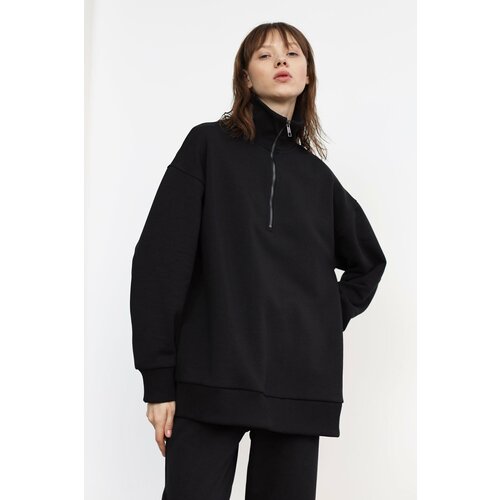 Толстовка MERE, оверсайз, размер Onesize, черный