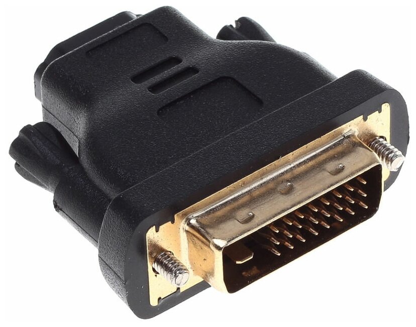 Адаптер Buro DVI-D (m) - HDMI (f), GOLD , черный [bhp ret ada_hdmi-dvi]