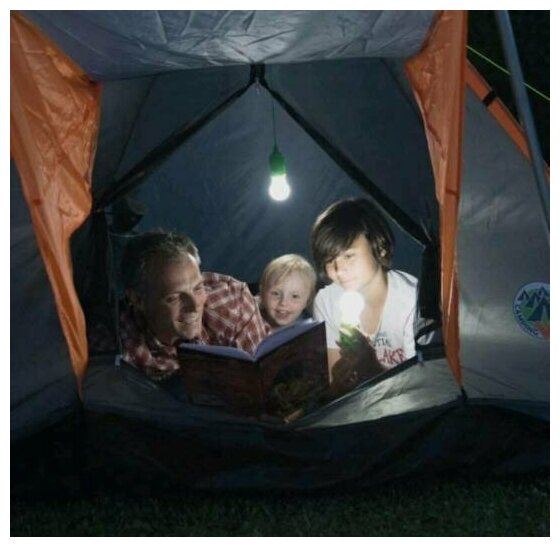 Уличный подвесной светильник на батарейке, лампочка ночник на веревке, лампа для походов и дачи, фонарик в палатку