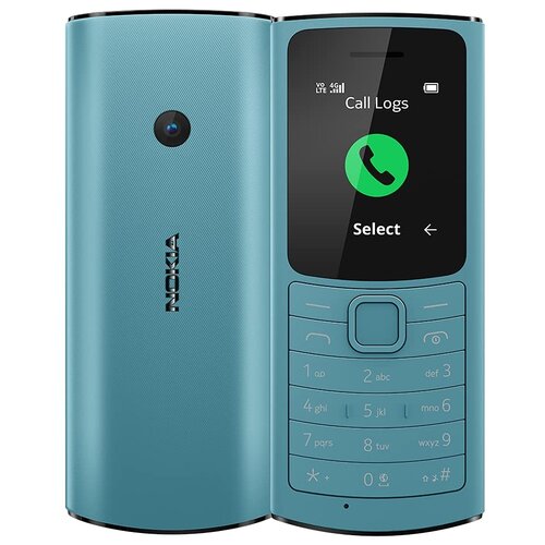 Телефон Nokia 110 4G DS 2021, Dual nano SIM, бирюзовый телефон nokia 105 4g ds 2021 dual nano sim полярная ночь
