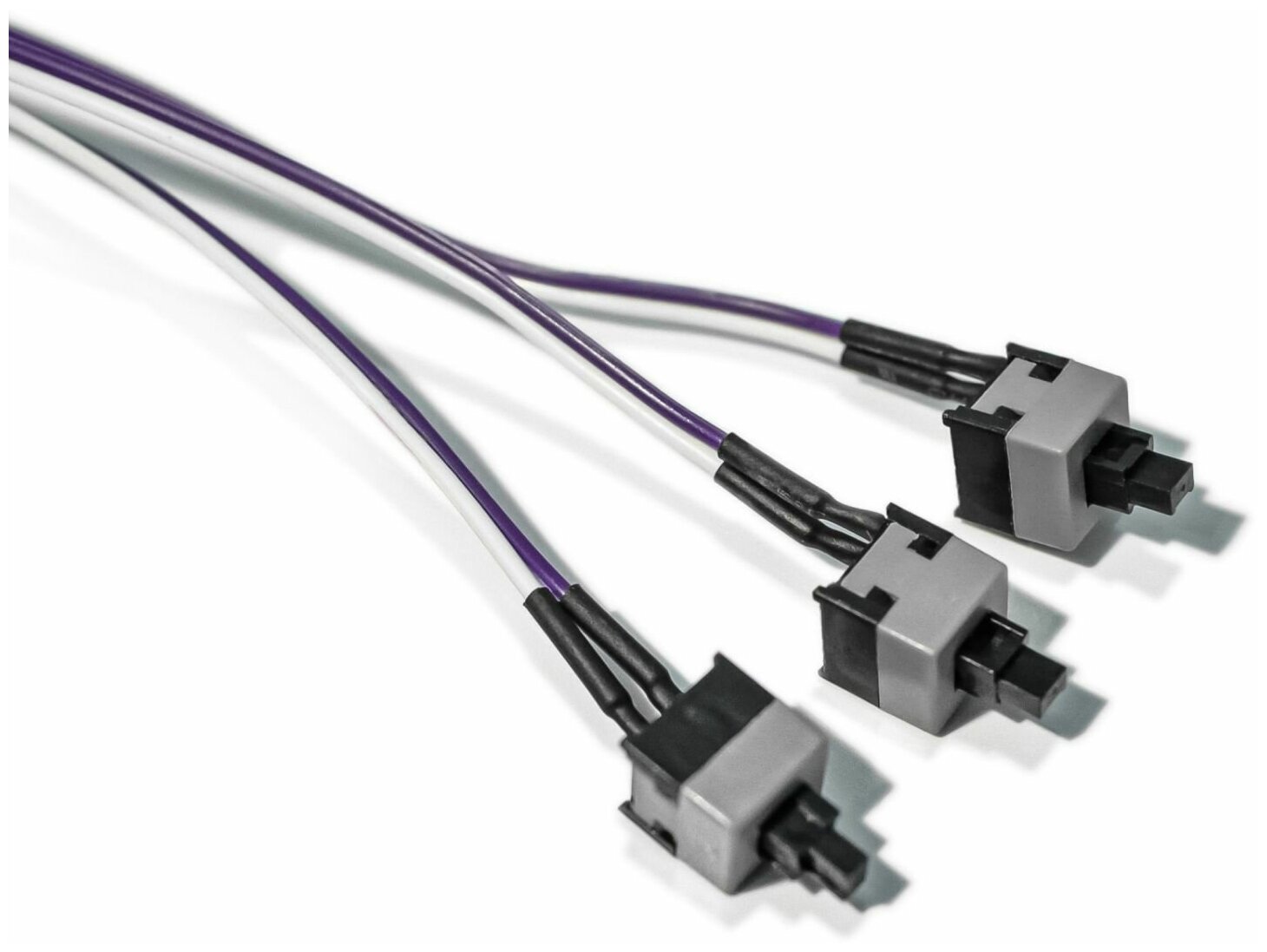 Кнопка включения ПК / фиолетовая / с кабелем 50см / 3 шт.