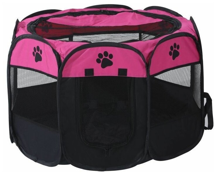 Вольер для собак и кошек, Bentfores (65 х 65 х 46 см, розовый, черный, 33886) - фотография № 1