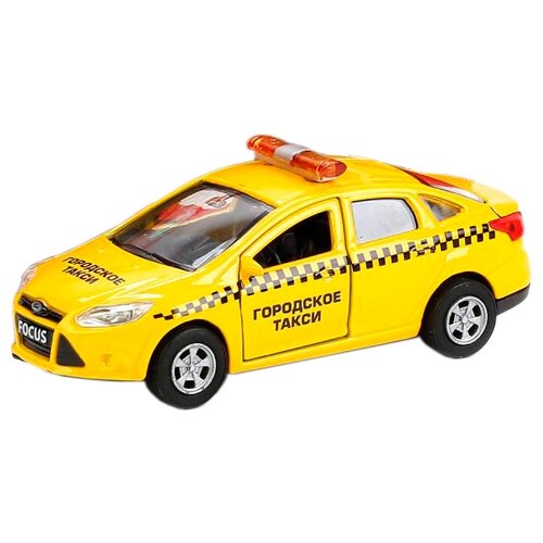 Легковой автомобиль ТЕХНОПАРК Ford Focus Такси SB-16-45-T-WB 1:34, 12 см, желтый легковой автомобиль технопарк lada kalina такси ct 1049 t 1 34 12 см желтый