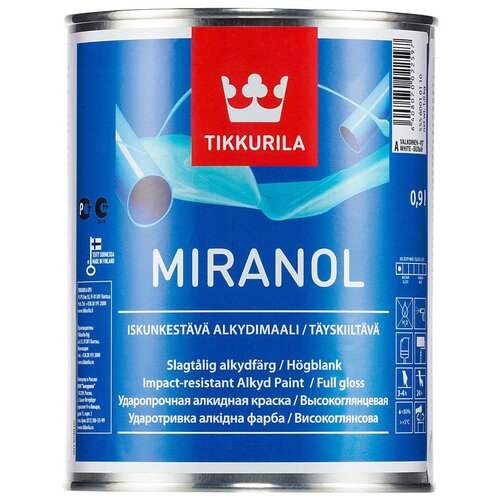 Tikkurila Miranol эмаль алкидная универсальная под колеровку база C 9 л 18705₽
