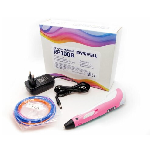 3D ручка MyRiwell RP100B розовый 3d ручка myriwell rp100b pink