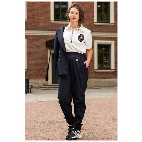 Школьные брюки Leya.me, размер 146, синий