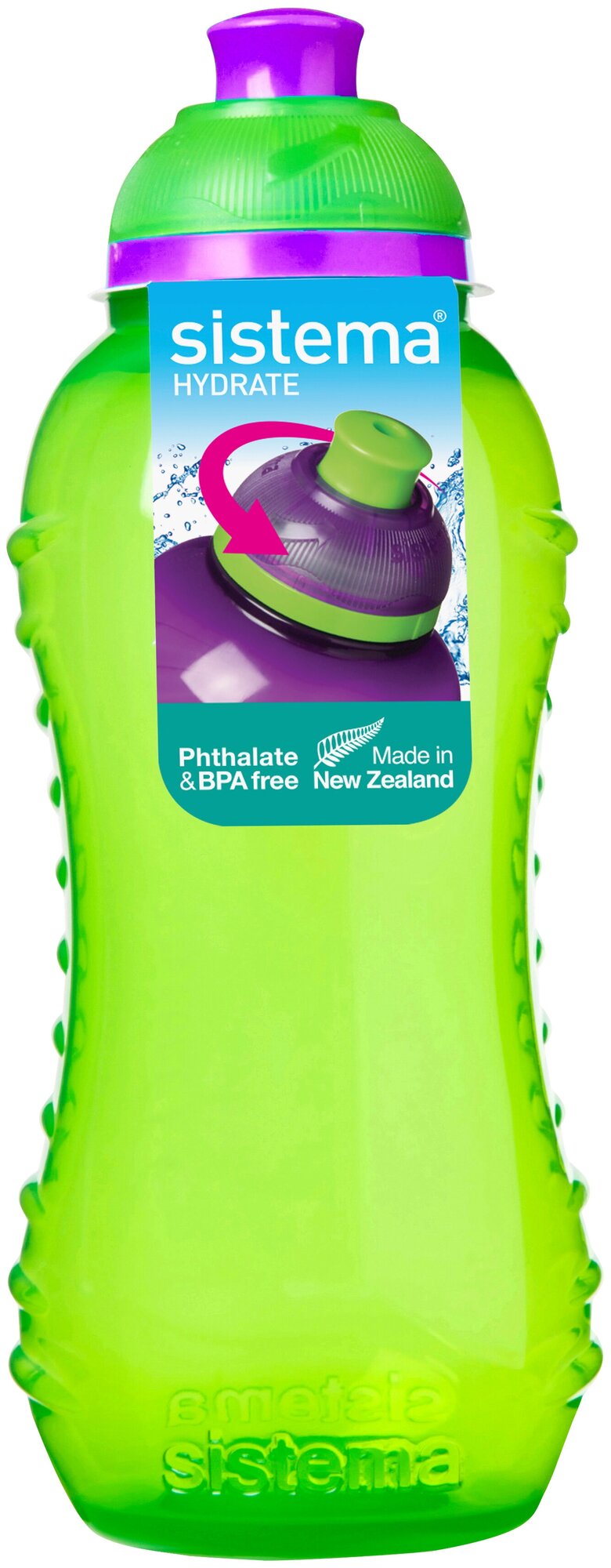 Бутылка Sistema "Hydrate" для воды 330мл 780NW зеленая