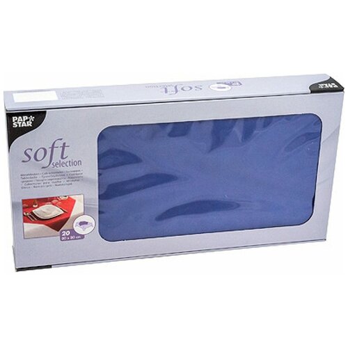 Скатерть нетканая наперон 80 на 80 20 шт/уп синяя ''PAPSTAR''